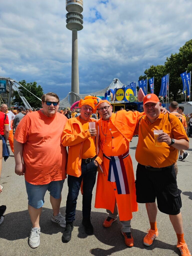 Dutch Fans in Olympia Zentrum Munich dutch fans before the game